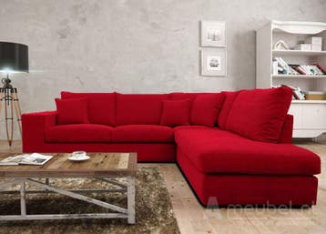 Hoekbank Gouda - hoekbanken - Rood, Huis en Inrichting, Nieuw, Stof