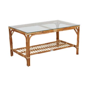 *WOONWINKEL* Brafab Astrakan Rotan Tuin Tafeltje Met Glas, Verzenden, Nieuw