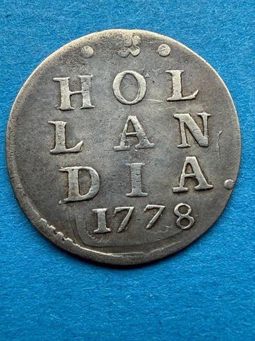 Nederland, Holland Dubbele wapenstuiver 1778 (Zonder