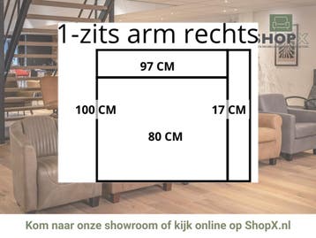 Leren elementenbank Match - element 1 zits (80) arm rechts, Industrieel, Modern, Scandinavisch, Nieuw, Ophalen of Verzenden, Rechte bank