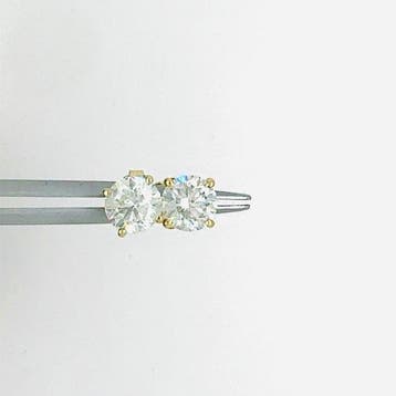 Oorbellen - 14 karaat Geel goud - 2.01ct. tw. Diamant, Nieuw
