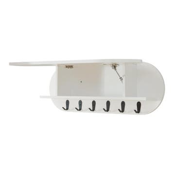 Wandkapstok Vilkön 30x80x16 cm wit en zwart [en.casa], Verzenden, Nieuw