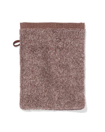HEMA Washand 16x21cm zware kwaliteit gemêleerd bruin, Verzenden, Nieuw, Bruin