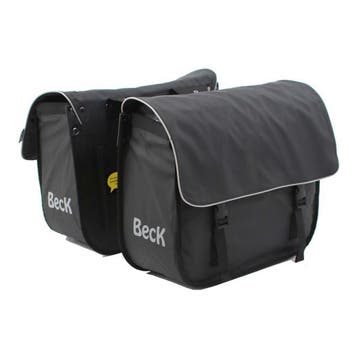 Beck Dubbele Fietstas Organic Grijze bies, Verzenden, Nieuw