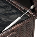 Polyrattan Kussenbox Bruin 122x56x61cm met Wielen, Verzenden, Nieuw