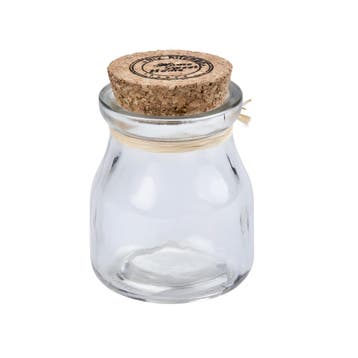 Glazen pot met kurken dop, Ophalen of Verzenden, Nieuw