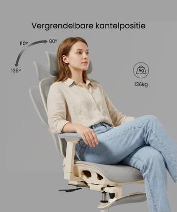 Ergonomische Bureaustoel -  Office Chair - Gamestoel - Volwa, Verzenden, Zo goed als nieuw