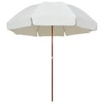 vidaXL Parasol met stalen paal 300 cm zandkleurig, Verzenden, Nieuw, 2 tot 3 meter