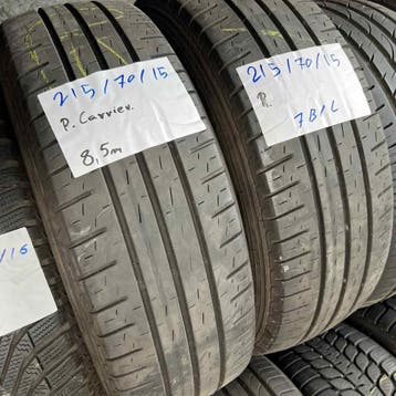 2 x Pirelli 215-70-15 C Zomerbanden 8,5mm, Auto-onderdelen, Banden en Velgen, 15 inch, Ophalen of Verzenden, Band(en), Zomerbanden