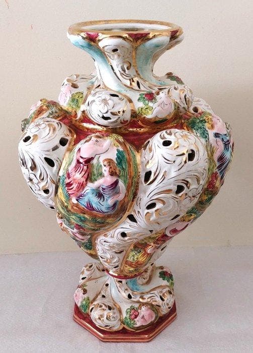 Capodimonte - Vaas - Porselein - Groot, Antiek en Kunst, Antiek | Glas en Kristal