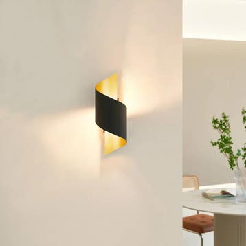 Lindby wandlamp desirio zwart/goud, Verzenden, Nieuw