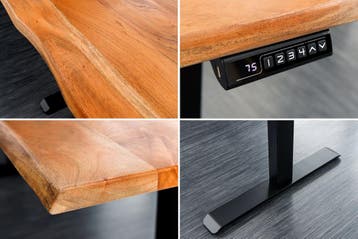 Bureau MAMMUT 180 cm tafelblad van acaciahout zonder poten -, Ophalen of Verzenden, Nieuw
