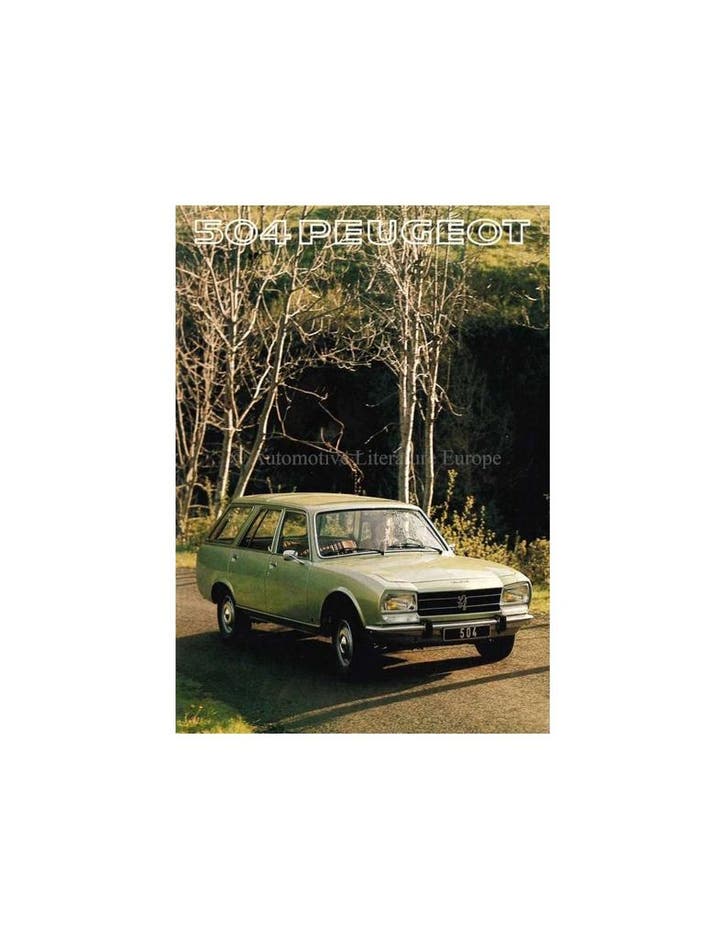 1977 PEUGEOT 504 L / GL / FAMILIALE BROCHURE NEDERLANDS, Boeken, Auto's | Folders en Tijdschriften, Peugeot