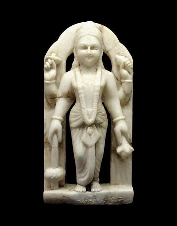 Oud-Aziatisch Vishnu - Beeld van marmer - Indië 19e eeuw -