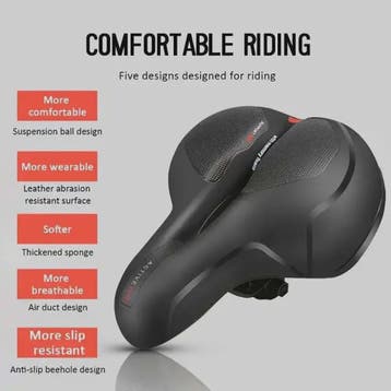 Comfortabel Fietszadel Heren Dames - Ademend, Schokabsorbere, Verzenden, Nieuw