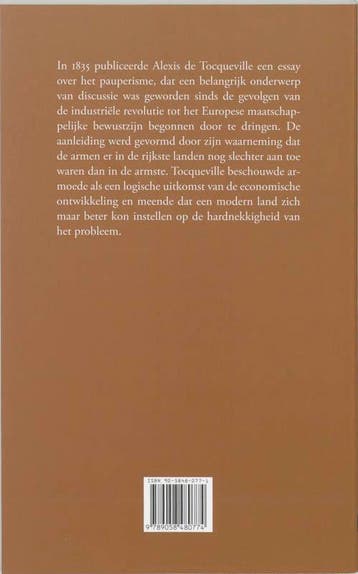 Over het pauperisme 9789058480774 A. de Tocqueville, Verzenden, Zo goed als nieuw, A. de Tocqueville