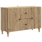 vidaXL TV-kast Artisanaal eiken 89 x 34,5 x 60 cm Bewerkt, Huis en Inrichting, Kasten | Buffetkasten, Minder dan 50 cm, Verzenden