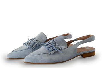 Stefano Lauran Slingbacks in maat 39 Blauw, Zo goed als nieuw, Stefano Lauran, Verzenden, Blauw