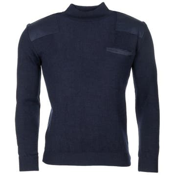 KL marechaussee commando trui wol/acryl met col, donkerb..., Ophalen of Verzenden, Marechaussee, Nederland, Kleding of Schoenen