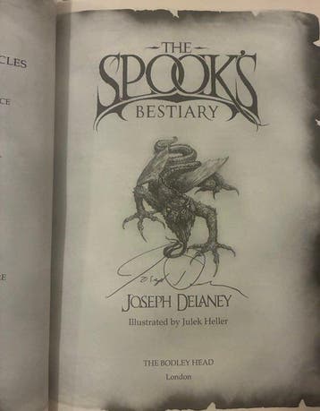 Joseph Delaney; Julek Heller - The Spooks Bestiary - Signé