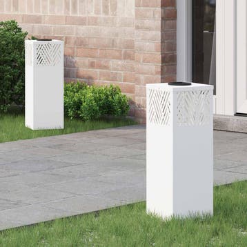 vidaXL Solar LED Pad Licht 2 st Warmwit 18 x 18 x 50 cm, Verzenden, Nieuw, Zonne-energie