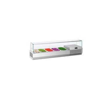 GGM Gastro | Tapasvitrine PREMIUM PLUS - met LED-verlichting, Verzenden