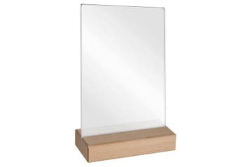 Kaarthouder A5 Plexi Met Houten Voet - Beuken, Verzenden, Nieuw in verpakking, Etalage