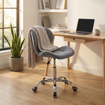 Velvet Bureaustoel Grijs | Ergonomisch | Nieuw | Scherpe..., Huis en Inrichting, Bureaustoelen, Nieuw, Ophalen of Verzenden, Grijs