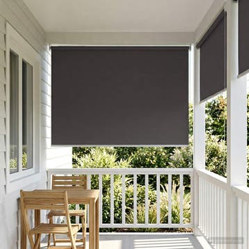 vidaXL Buitenrolgordijn UV-bescherming Antraciet 100 x 230, Verzenden, Nieuw