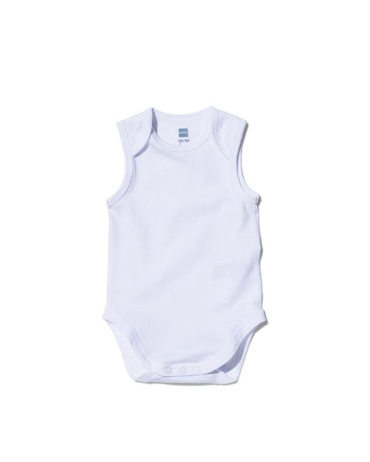 HEMA Romper organic katoen stretch - 2 stuks wit, Kinderen en Baby's, Babykleding | Overige, Nieuw, Verzenden