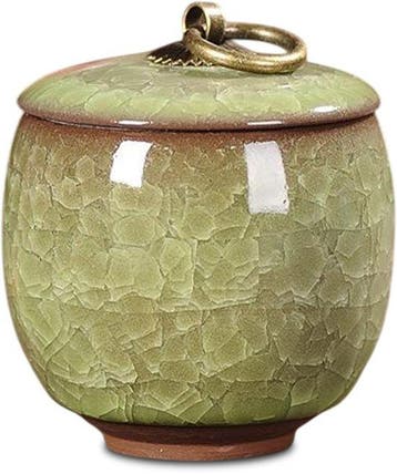Keramische Mini Urn Lichtgroen Craquelé – 60 ml, Verzenden, Nieuw