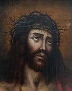 Spaanse school (XVII) - Cristo coronado de espinas, Antiek en Kunst, Kunst | Schilderijen | Klassiek