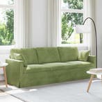 vidaXL Bank Lichtgroen 228 x 78 x 80 cm Fluweel, Huis en Inrichting, Verzenden, Nieuw, Stof, Minder dan 150 cm
