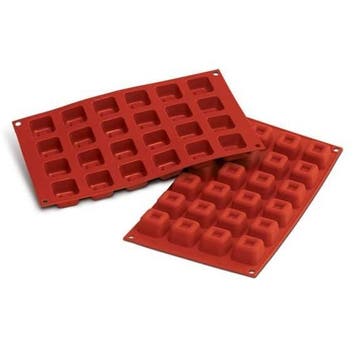Siliconen Bakvorm Savarin vierkant 35x35x21mm (24), Verzenden, Nieuw