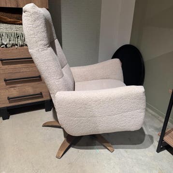 Relaxfauteuil Pianezzo - Stof Beige - Pronto Wonen, Nieuw, 75 tot 100 cm, Ophalen of Verzenden, Modern