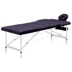 vidaXL Massagetafel inklapbaar 3 zones aluminum paars, Sport en Fitness, Massageproducten, Verzenden, Nieuw