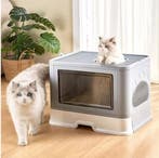 Opvouwbare Kattenbak – Dubbele Ingang met Schep en Massage, Verzenden, Nieuw