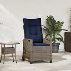 vidaXL Verstelbare tuinstoel 56 x 60 x 112 cm staal, Tuin en Terras, Tuinstoelen, Verzenden, Nieuw, Rotan