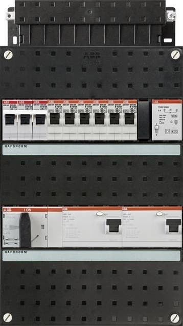 ABB groepenkast 3-fase, 6 groepen, 2 Aardlekschakelaars, Nieuw