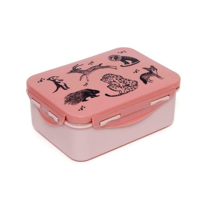 Petit Monkey Lunchbox Black Animals, Diversen, Schoolbenodigdheden, Nieuw, Ophalen of Verzenden