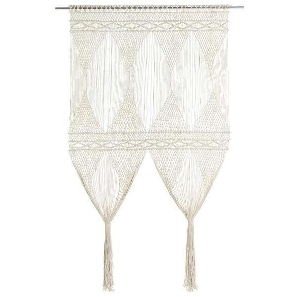 Deurgordijn Creme - Luxe Katoen | 46% Korting, Huis en Inrichting, Stoffering | Gordijnen en Lamellen, Zo goed als nieuw, 200 cm of meer
