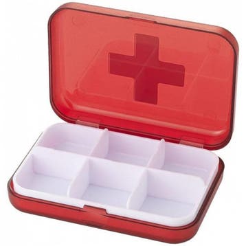 Benson Compacte pillendoos - 6 vakjes - lichtgewicht - tr..., Diversen, Verpleegmiddelen, Ophalen of Verzenden, Nieuw