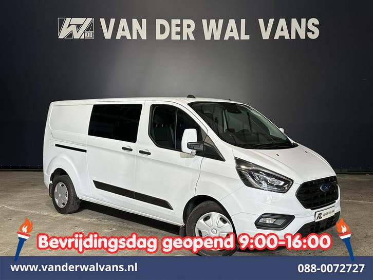 Ford Transit Custom | 2.0 TDCI 131pk Automaat L2H1 Dubbele, Auto's, Bestelauto's, Dealer onderhouden, Te koop, Automaat, Diesel