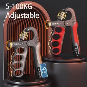 Verstelbare Handknijper Krachttrainer 5-100kg - Gripsterker, Sport en Fitness, Verzenden, Nieuw