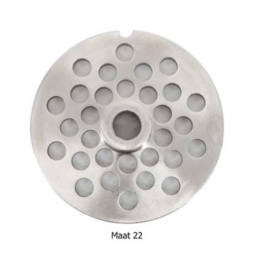 HCB Plaat gehaktmolen - maat 22 - 8 mm - RVS, Verzenden, Nieuw in verpakking, Bakkerij en Slagerij