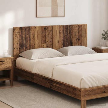 vidaXL Wandgemonteerd Hoofdeinde BREDA Oud hout Bewerkt hout, Verzenden, Nieuw, Bruin, Hout
