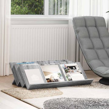 vidaXL Tijdschrift Rek Grijs Sonoma 90 x 53 x 28,5 cm, Verzenden, Nieuw
