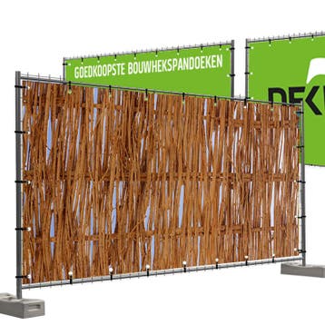 Bouwhekdoeken Rieten schutting 335x174 cm, Nieuw