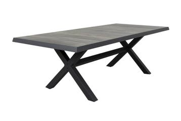 VDG Admiral kruispoot tuintafel - 224 x 104 cm. - antraciet, Verzenden, Nieuw, Rond, Overige materialen