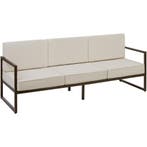 Tuin-loungebank Comosa, 3-zits, XXL kussens - bruin / beige, Verzenden, Nieuw